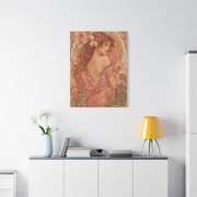 Art Nouveau Pink Muse Portrait Wall Art & Canvas Print