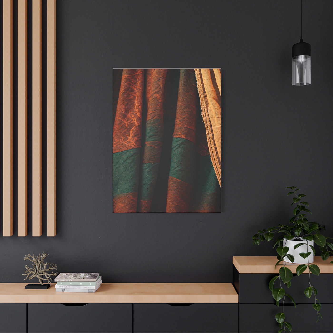 Earth-Toned Textile Layers Wall Art & Canvas Prints