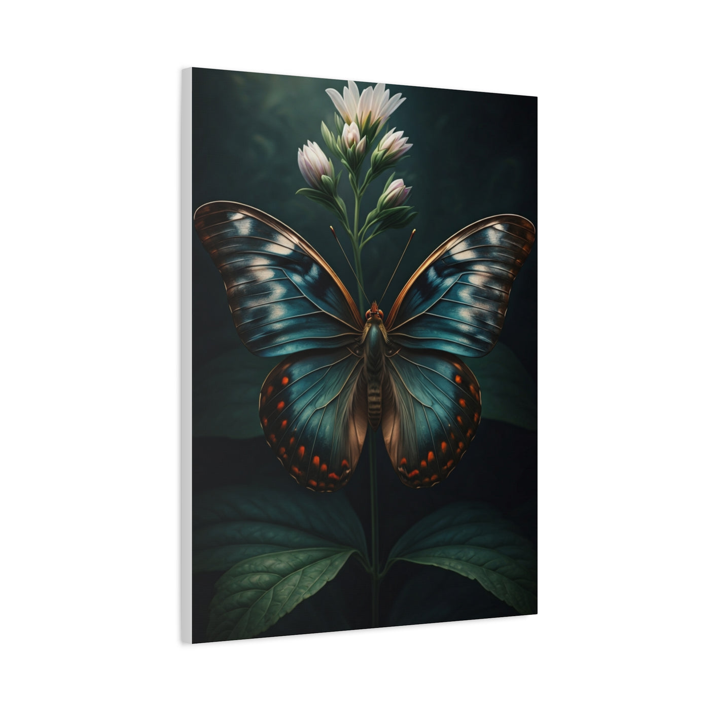 Midnight Blue Garden Butterfly Wall Art & Canvas Prints