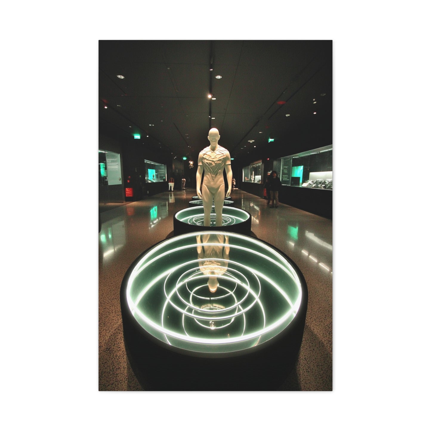 Cosmic Core Human Sculpture Wall Art & Canvas Print
