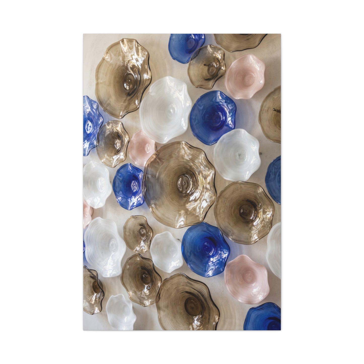 Glass Floral Mosaic Arrangement Wall Art & Canvas Print
