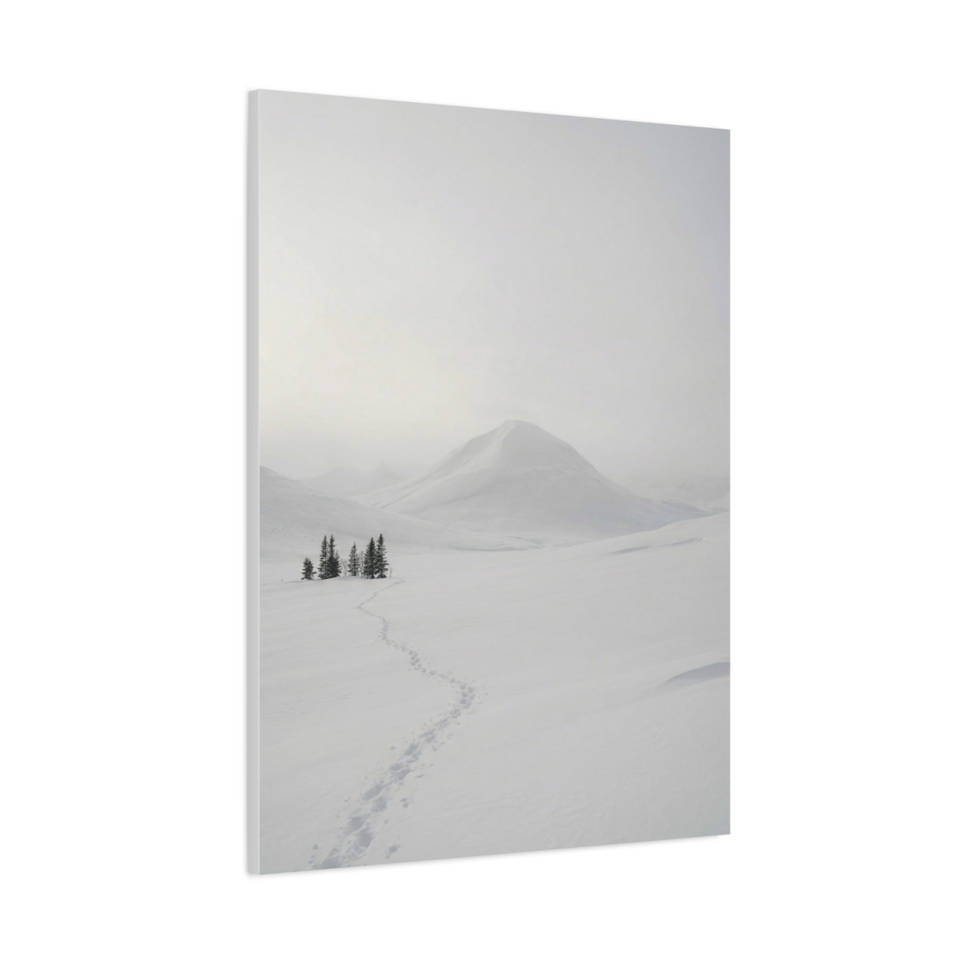 Scandinavian Winter Minimalist Mountain Wall Art & Canvas Print