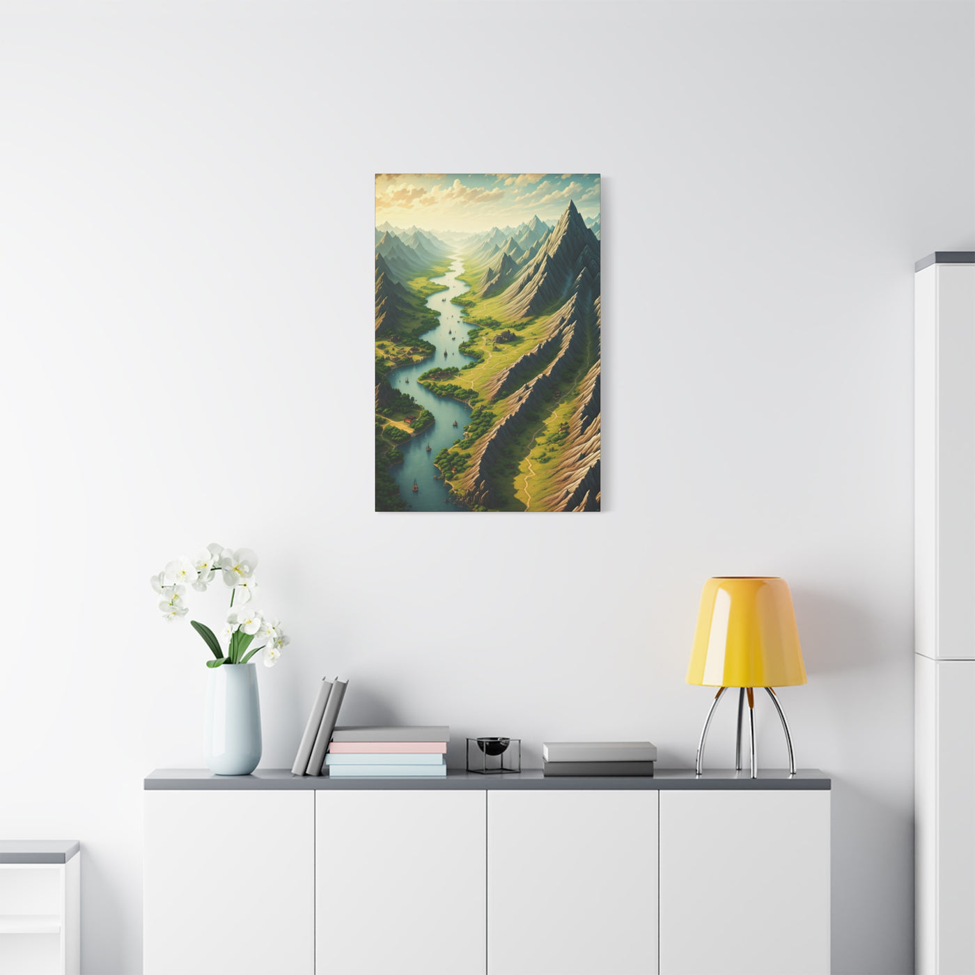Mountain River Valley Wall Art & Canvas Prints
