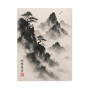 Japanese Sumi-e Misty Peaks Wall Art & Canvas Print