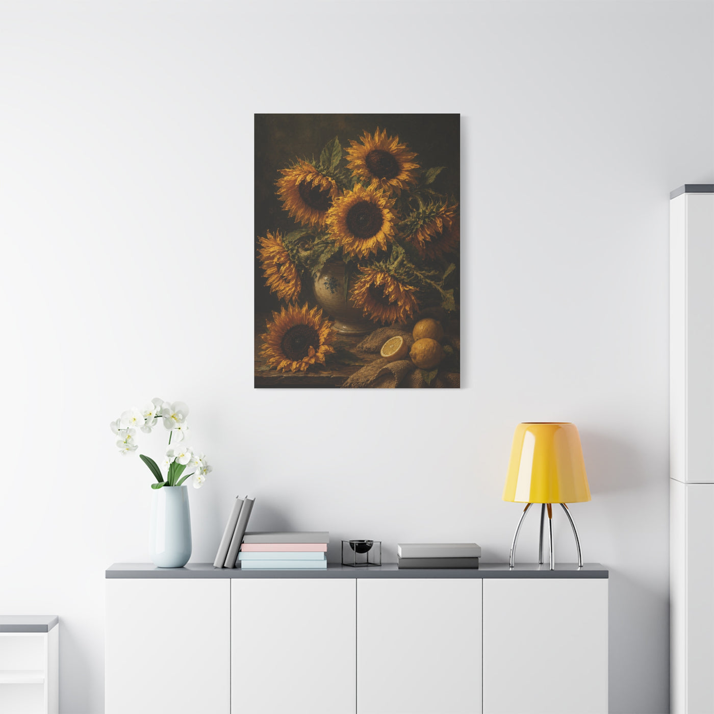 Old Master Sunflower Still Life Wall Art & Canvas Print