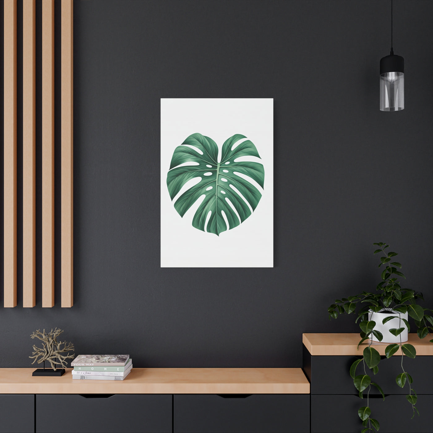 Monstera Leaf Modern Botanical Wall Art & Canvas Prints
