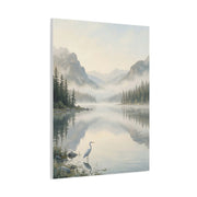 Be Still Mountain Lake Scripture Wall Art & Canvas Print