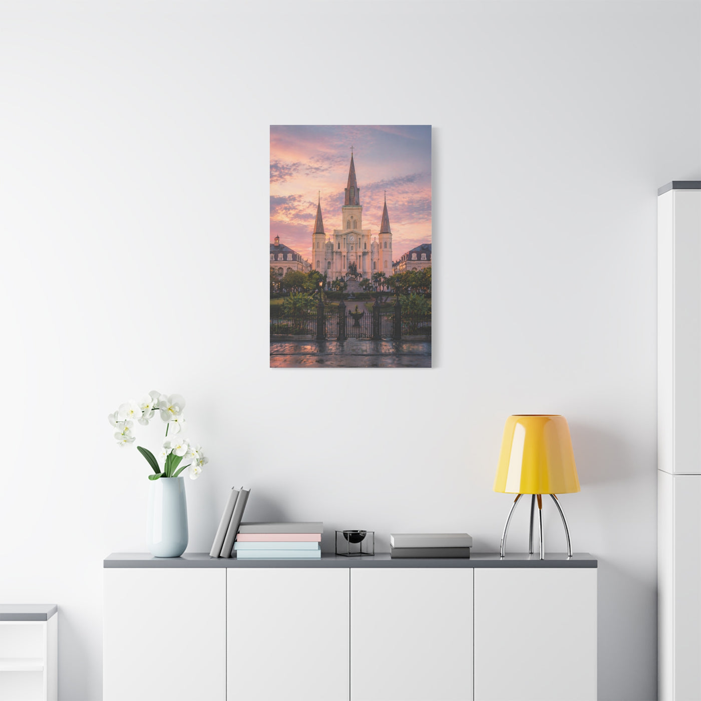 St. Louis Cathedral Sunrise Square Wall Art & Canvas Print