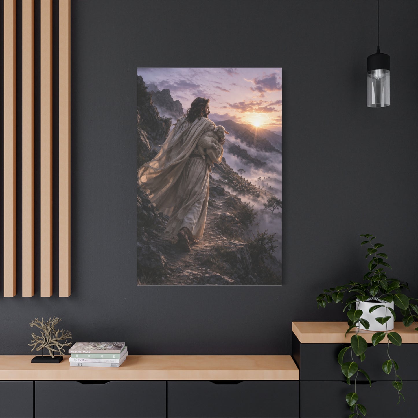 The Good Shepherd Mountain Path Wall Art & Canvas Print