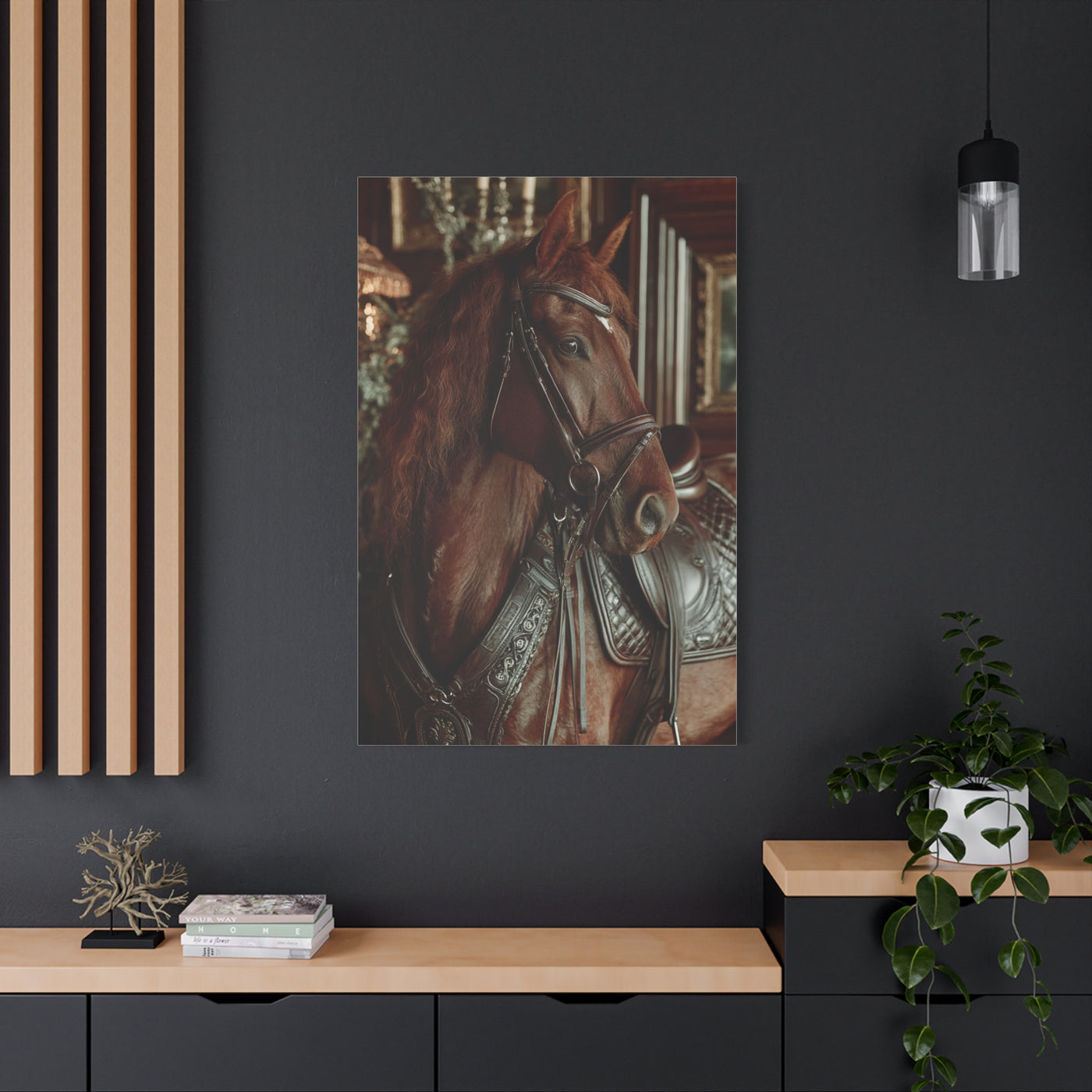 Regal Saddle Horse Portrait Wall Art & Canvas Print