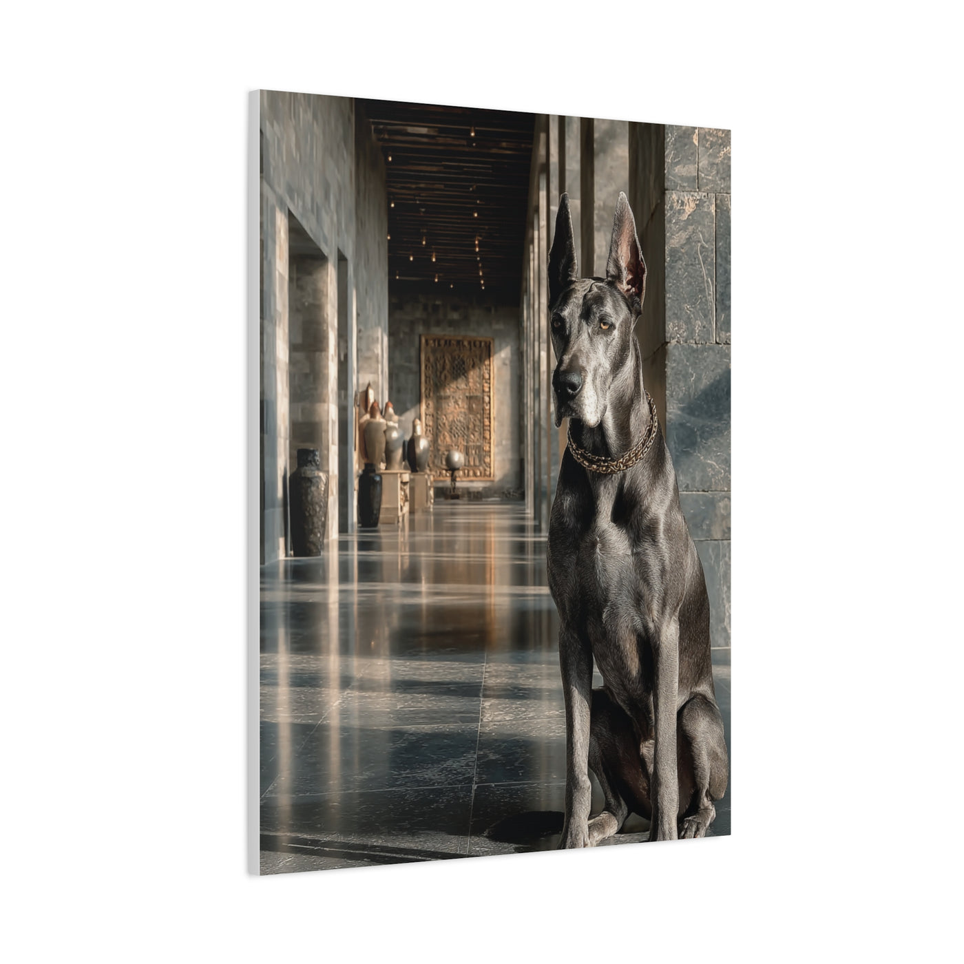 Great Dane Modern Architectural Portrait Wall Art & Canvas Print