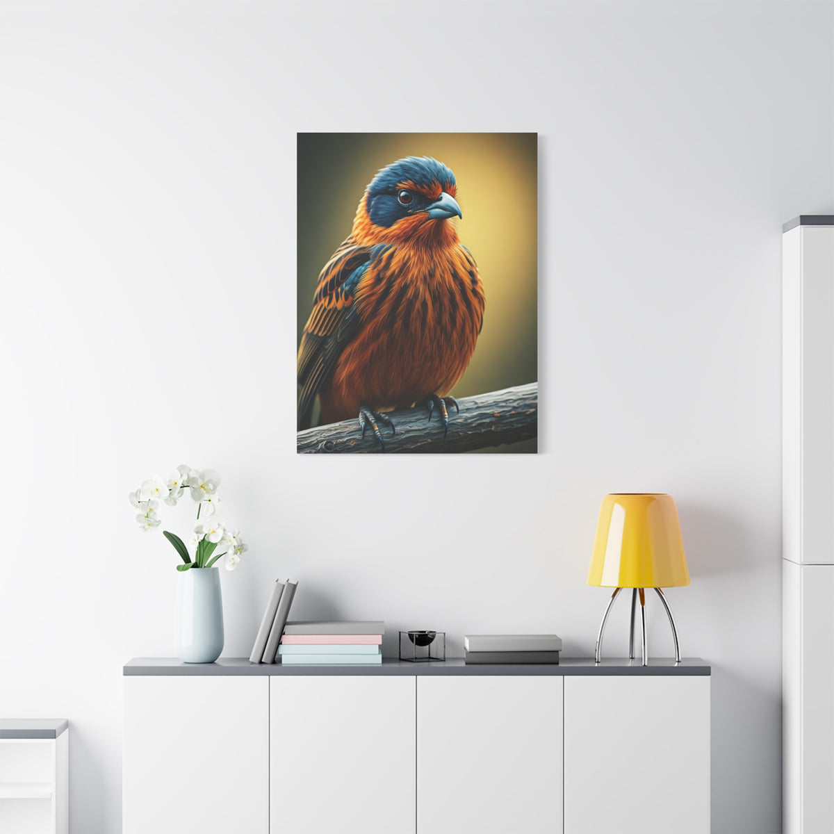 Golden Chest Songbird Portrait Wall Art & Canvas Prints