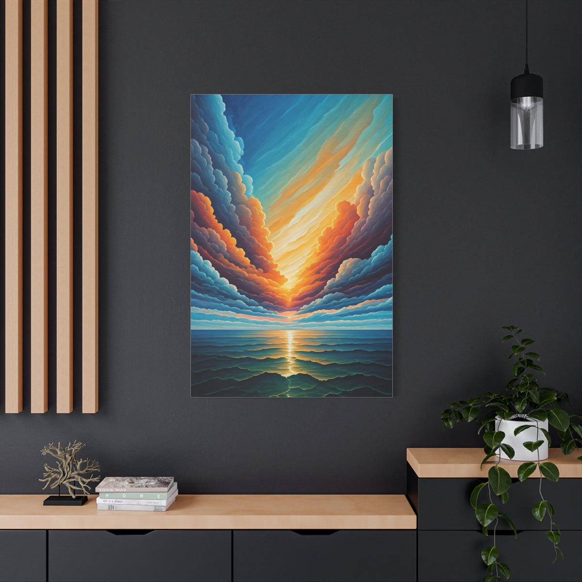 Radiant Horizon Reflection Wall Art & Canvas Print