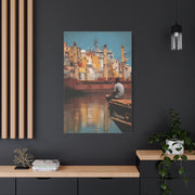 Mediterranean Industrial Harbor Contemporary Wall Art & Canvas Print
