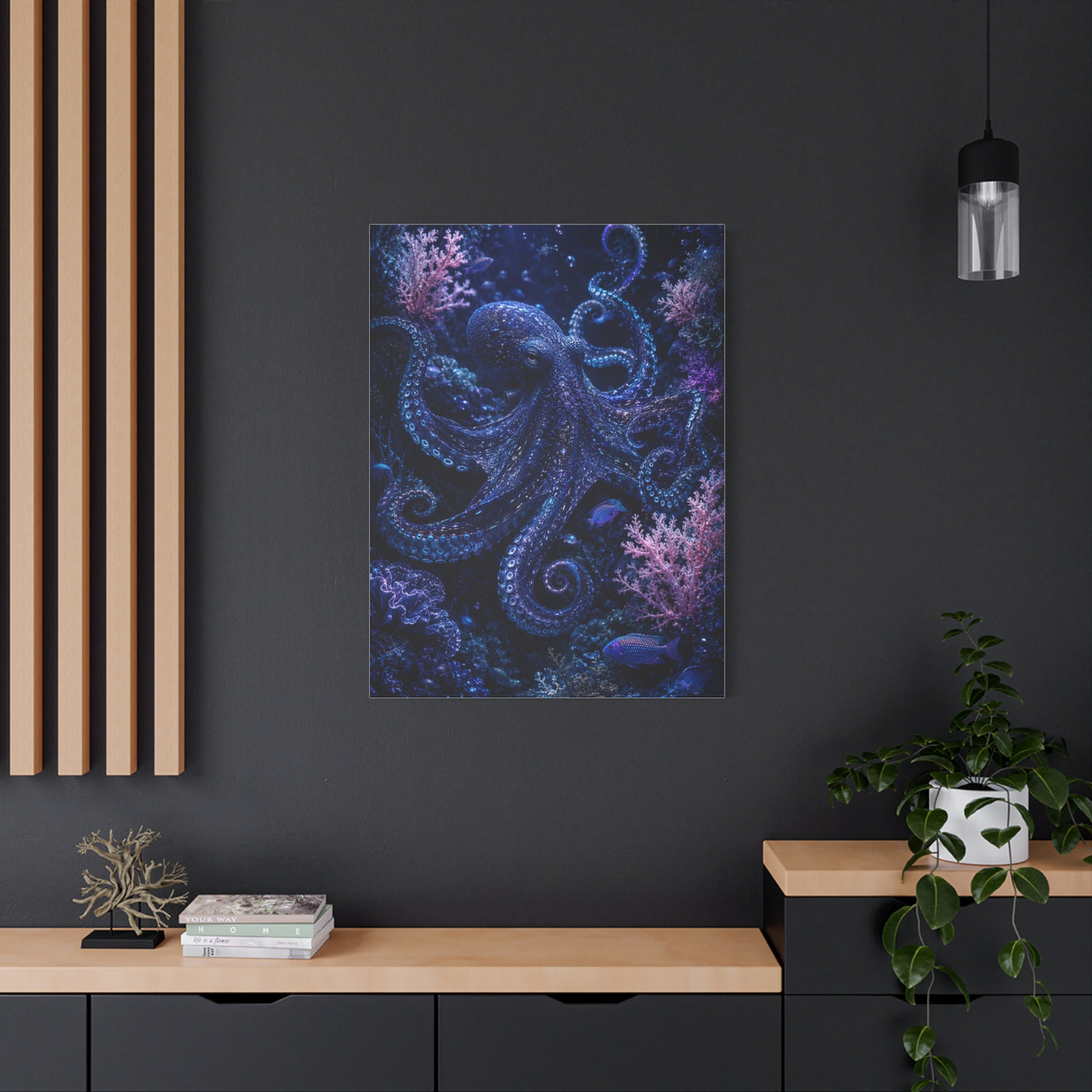 Deep Ocean Octopus Fantasy Tropical Wall Art & Canvas Print