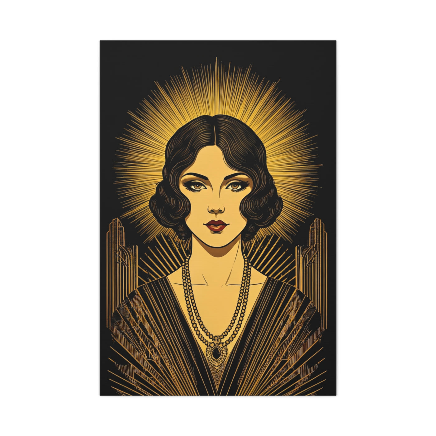 Radiant Deco Icon Woman Wall Art & Canvas Prints
