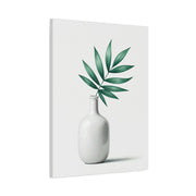 Minimal Vase with Green Leaves Wall Art & Canvas Prints