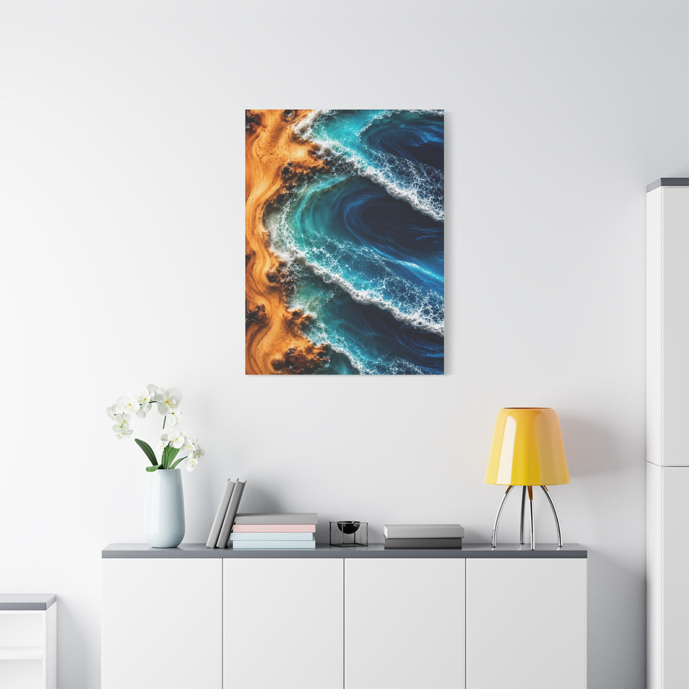Resin Shoreline Aerial Ocean Art Wall Art & Canvas Print