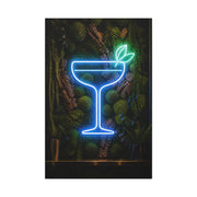 Moss Neon Cocktail Sculpture Wall Art & Canvas Print