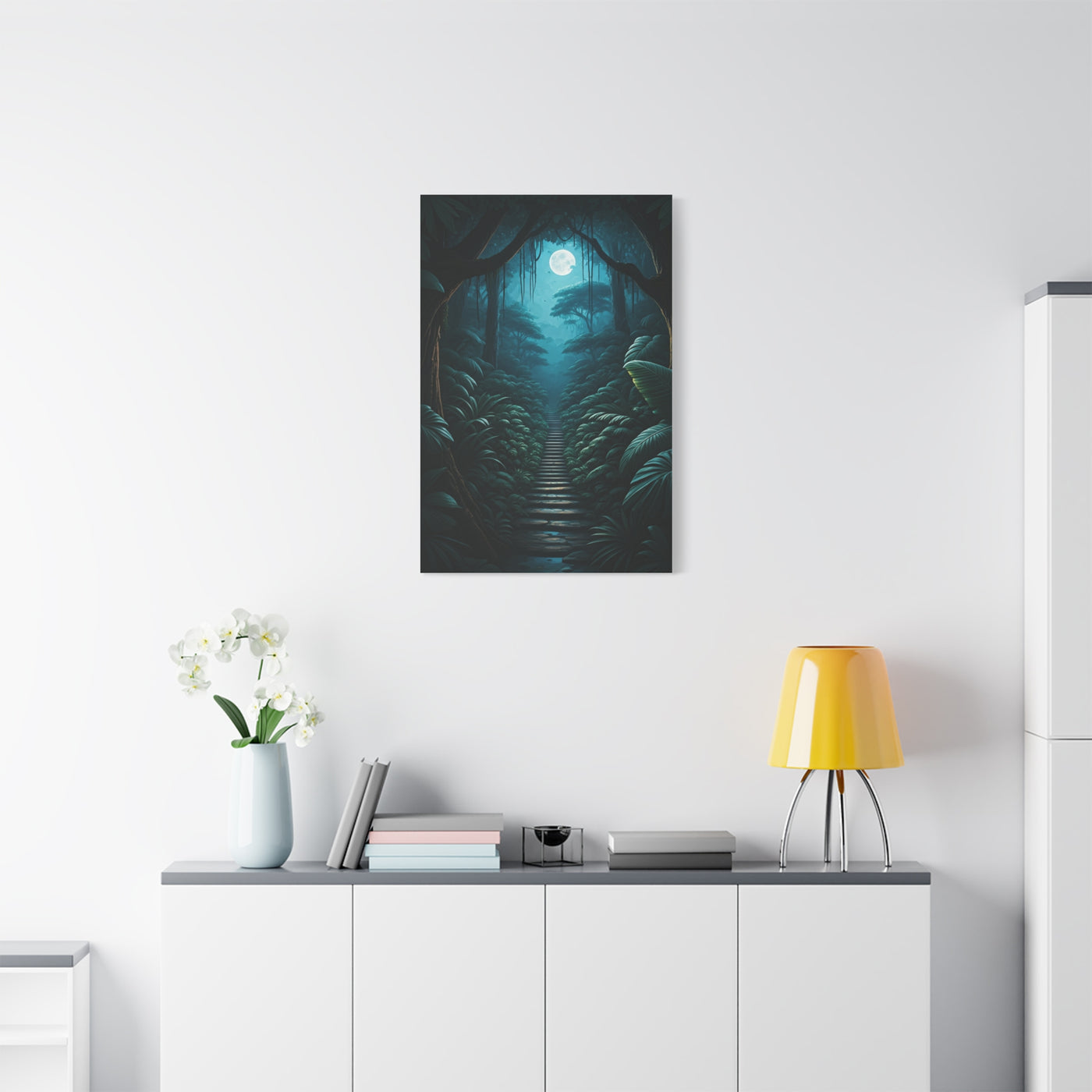 Moonlit Jungle Pathway Wall Art & Canvas Prints