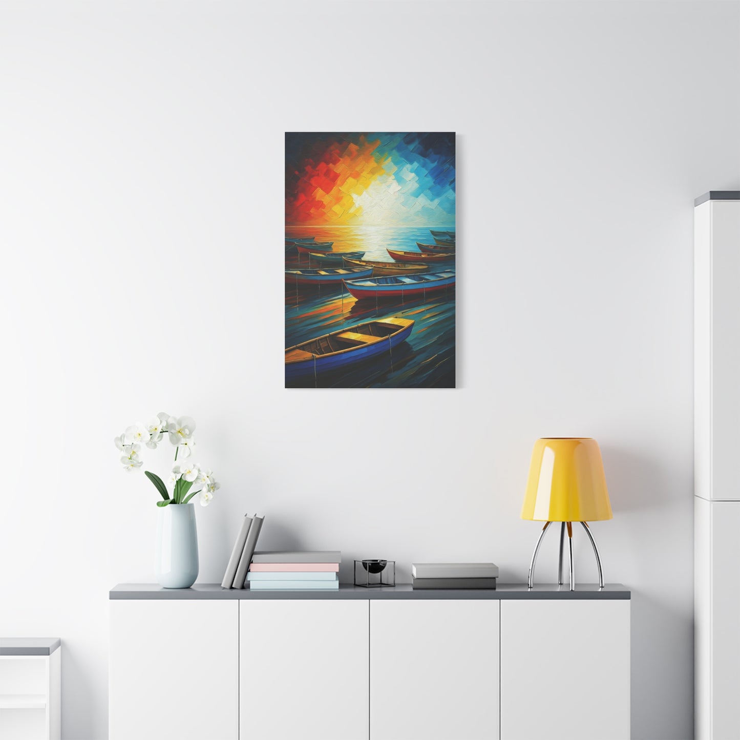 Radiant Harbor Reflections Wall Art & Canvas Print