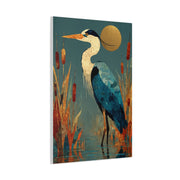 Modernist Heron Marsh Composition Wall Art & Canvas Print