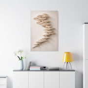 Minimalist Sculptural Oyster Mushroom Cascade Wall Art & Canvas Print