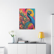 Vibrant Pop Art Peacock Statement Wall Art & Canvas Print