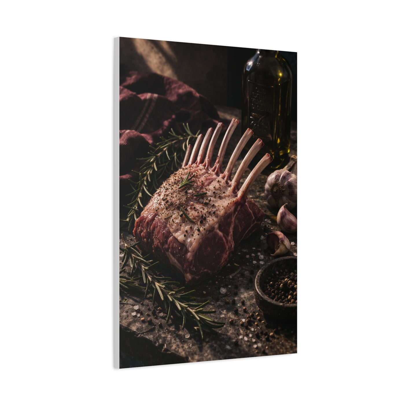 Frenched Rack of Lamb Rustic Prep Wall Art & Canvas Print