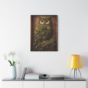 Biophilic Moss Owl Shadowbox Wall Art & Canvas Print