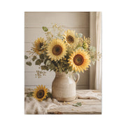 Soft Farmhouse Sunflower Bouquet Wall Art & Canvas Print