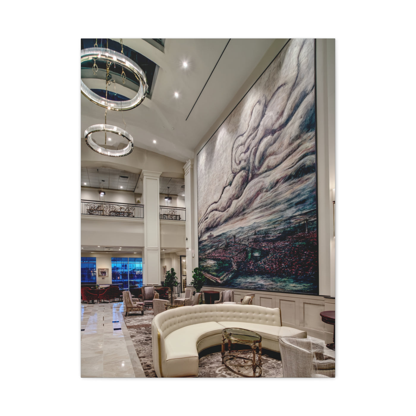 Panoramic Scenic Lobby Mural Landscape Wall Art & Canvas Print