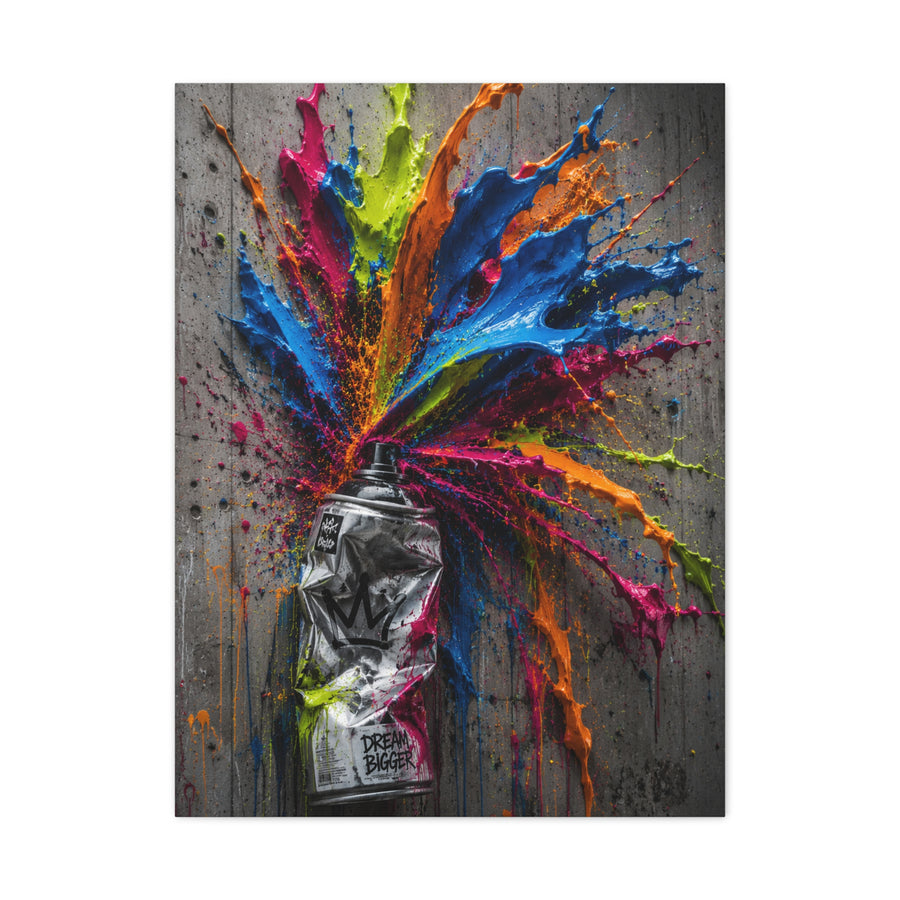 Exploding Spray Paint Creativity Street Wall Art & Canvas Print