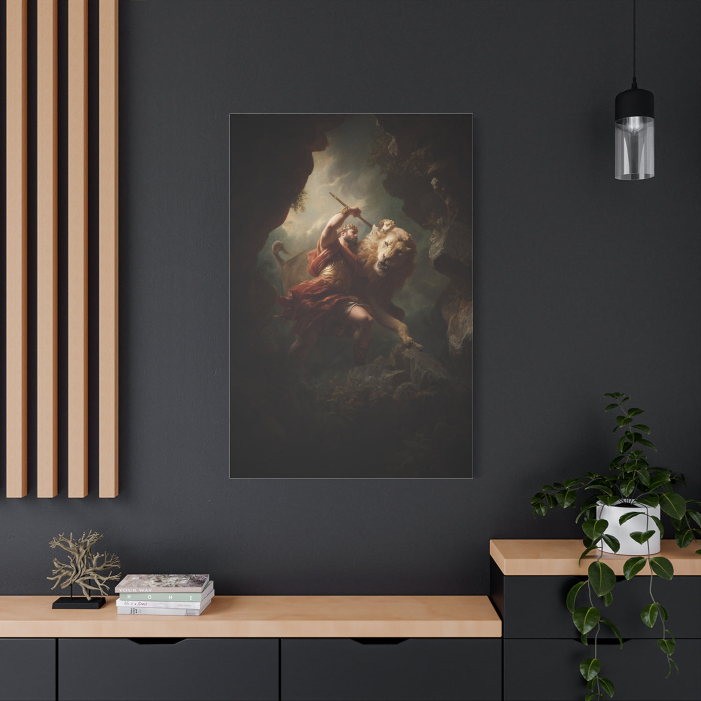 Hercules Defeating the Nemean Lion Wall Art & Canvas Print