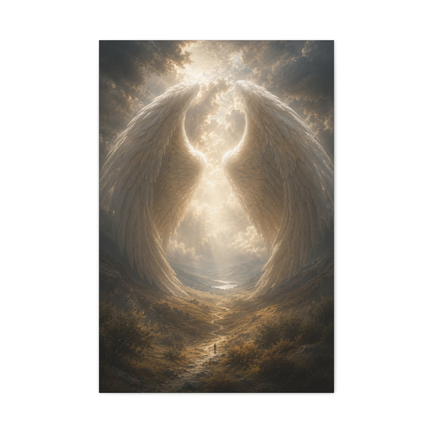 Under His Wings Scripture Wall Art & Canvas Print
