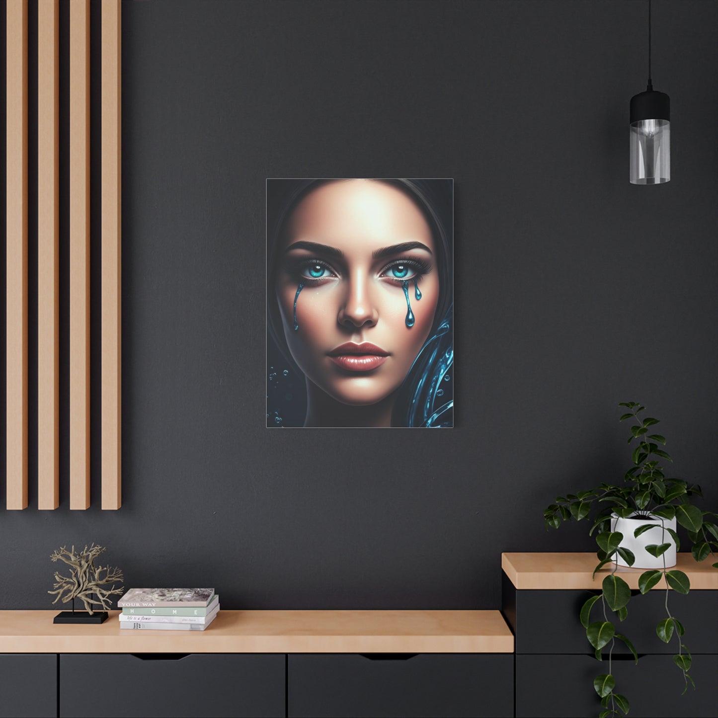 Blue Tears Portrait Wall Art & Canvas Prints