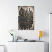 NYC Bridge Urban Collage Street Wall Art & Canvas Print