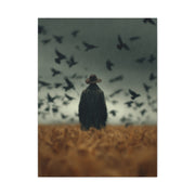 Scarecrow and Crows Autumn Field Wall Art & Canvas Print