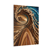 Surfboard Perspective Wooden Wave Tunnel Wall Art & Canvas Print