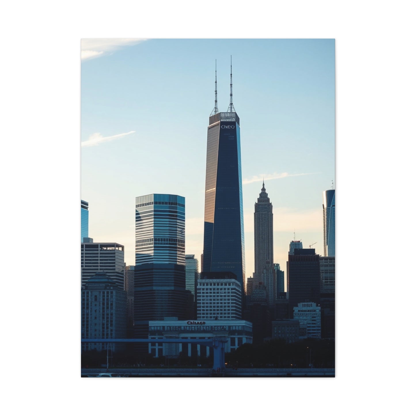 Chicago Skylines Art Canvas Art 6 Wall Art & Canvas Print