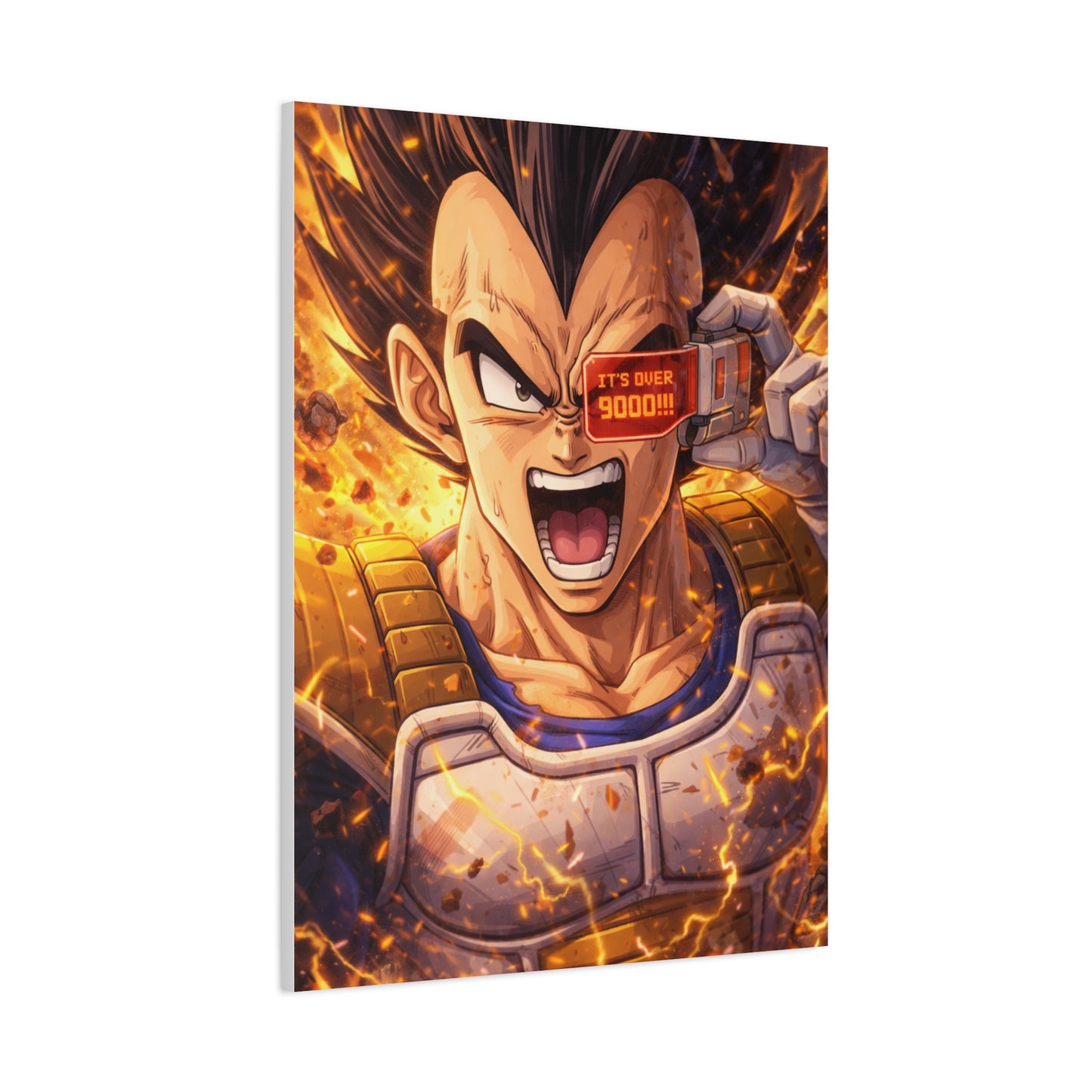 Vegeta Super Saiyan It's Over 9000 Wall Art & Canvas Print