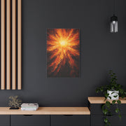 Radiant Solar Burst Impasto Wall Art & Canvas Print