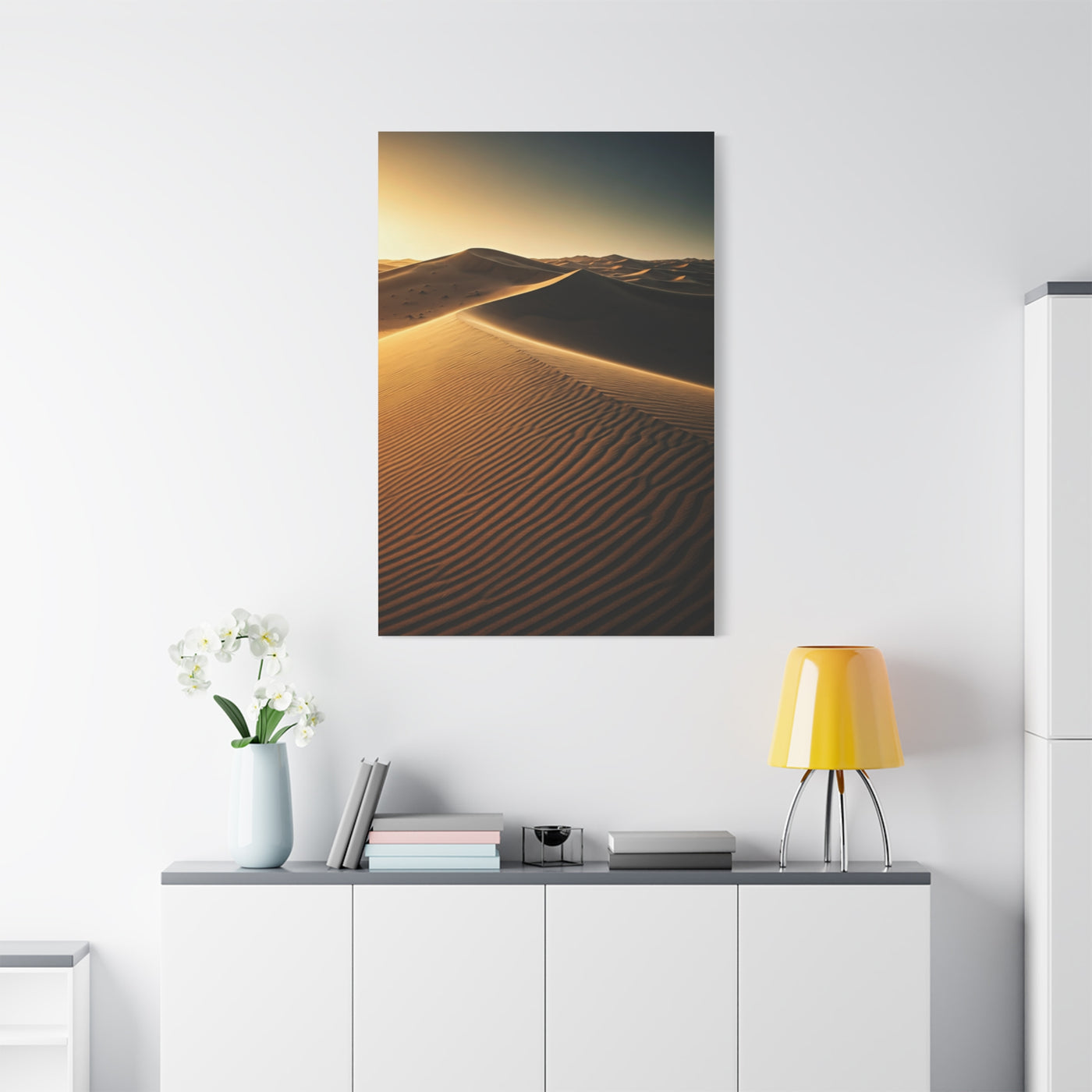 Golden Desert Dunes Minimal Landscape Wall Art & Canvas Prints
