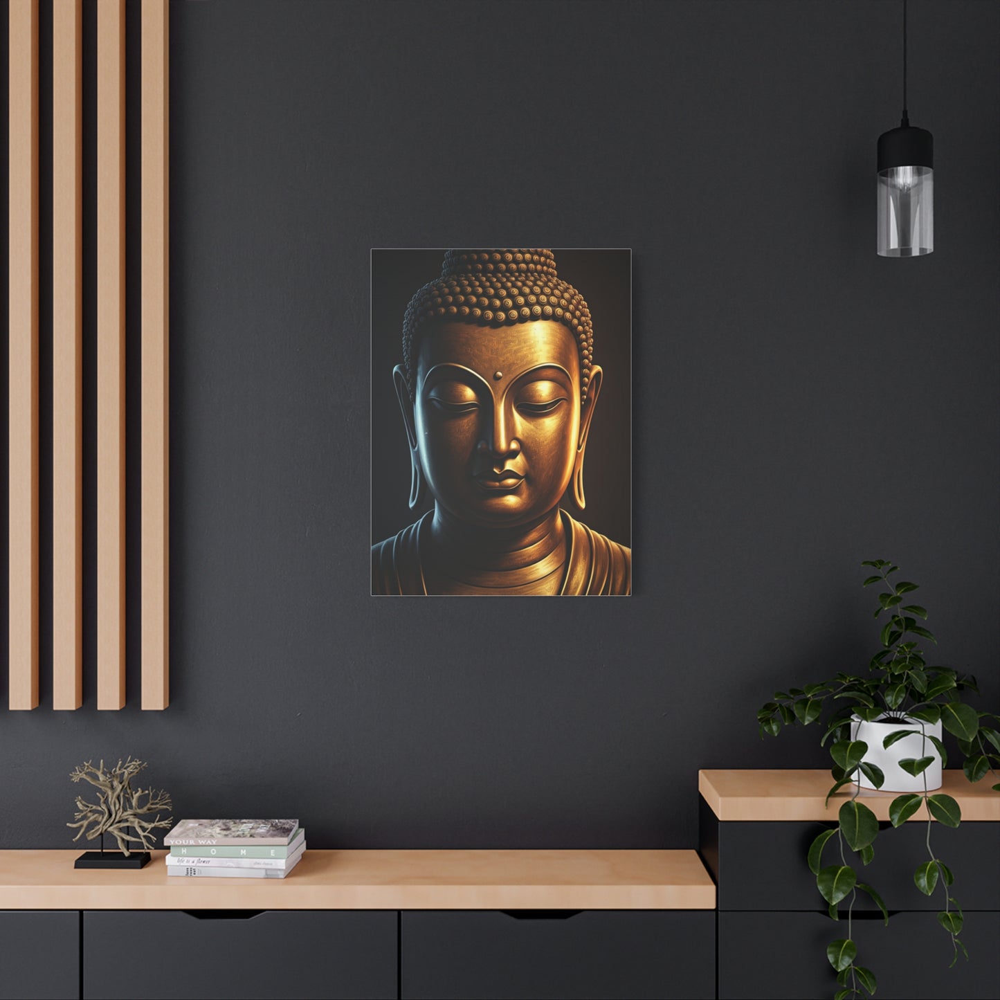 Shadow Glow Buddha Meditation Portrait Wall Art & Canvas Prints
