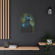 Midnight Crested Starling Portrait Wall Art & Canvas Prints