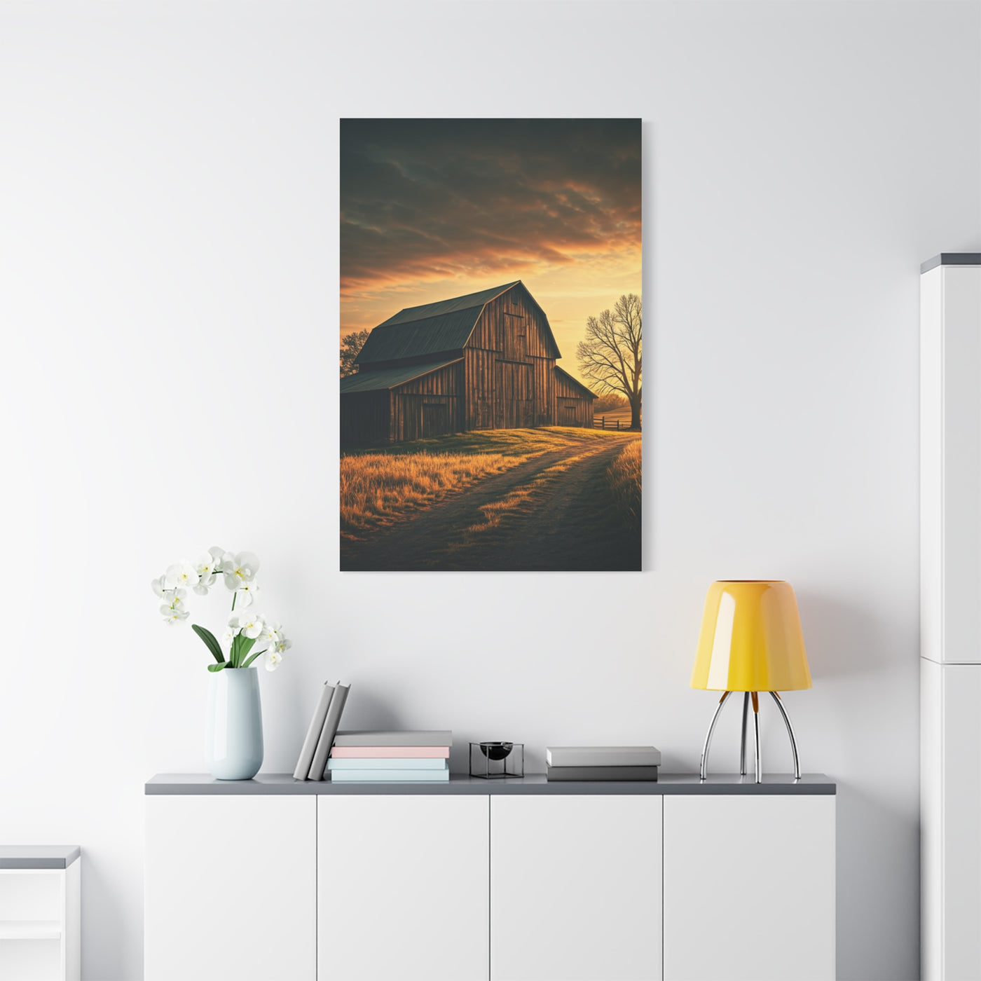 Rustic Barn Along the Country Path Wall Art & Canvas Prints