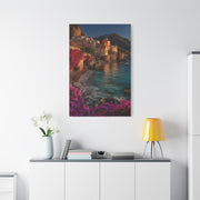 Amalfi Coast Bougainvillea Cliffs Wall Art & Canvas Print