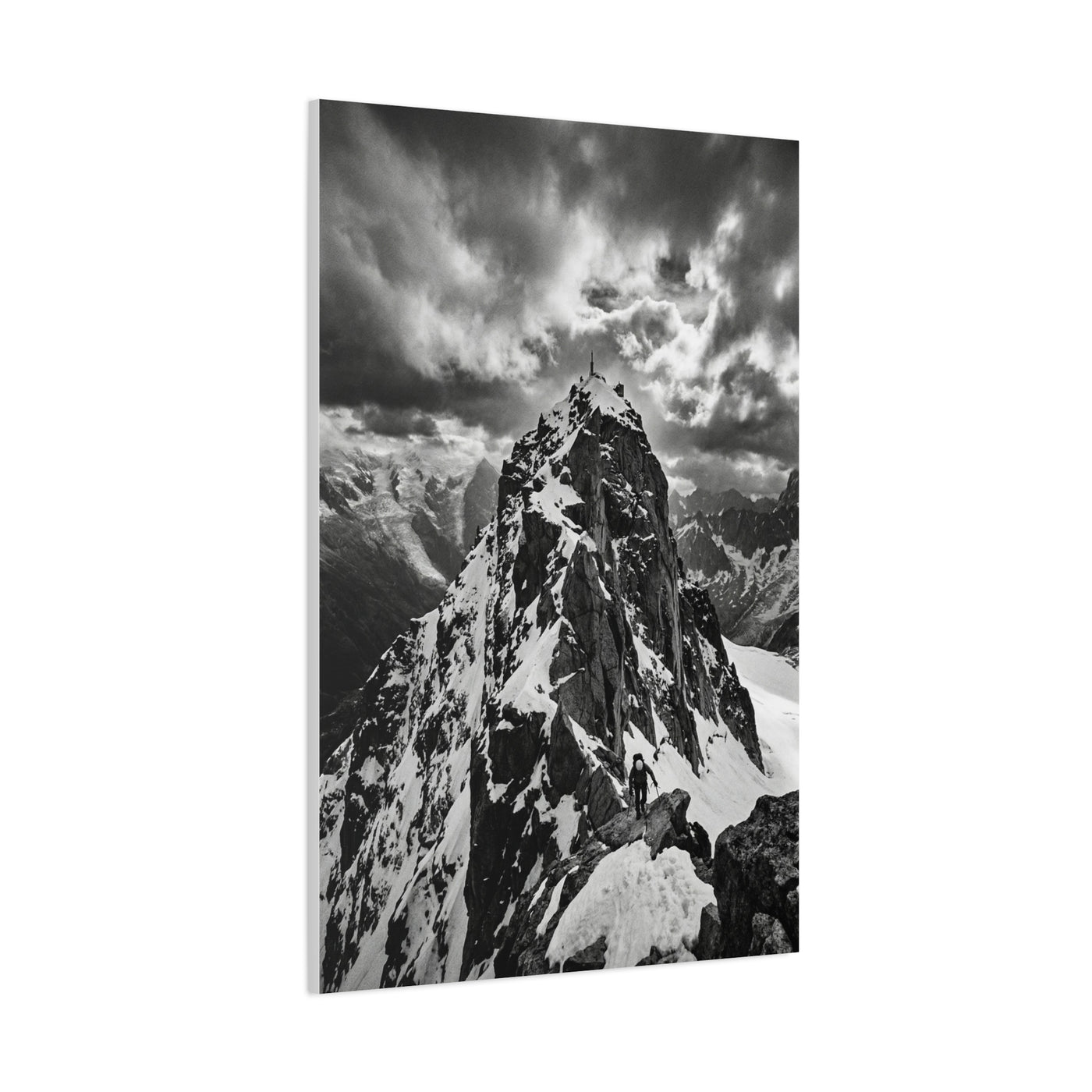 Dramatic Monochrome Alpine Storm Wall Art & Canvas Print