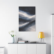 Navy Mist Horizon Abstraction Wall Art & Canvas Print