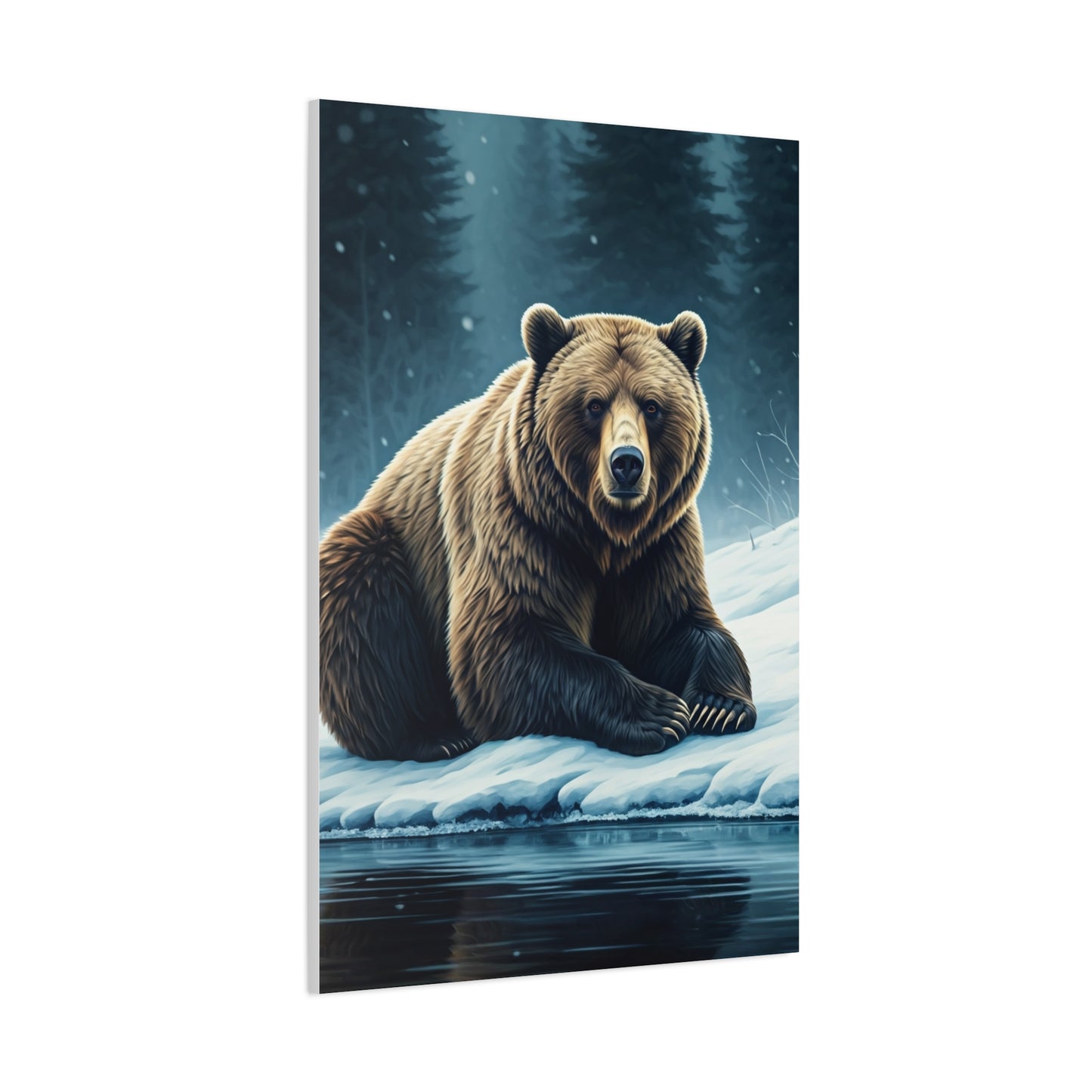 Winter Forest Brown Bear Wall Art & Canvas Prints